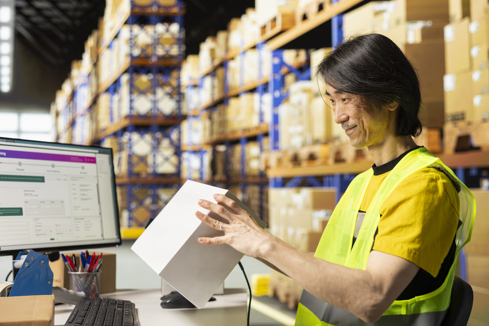 medewerker in een fulfilmentbedrijf